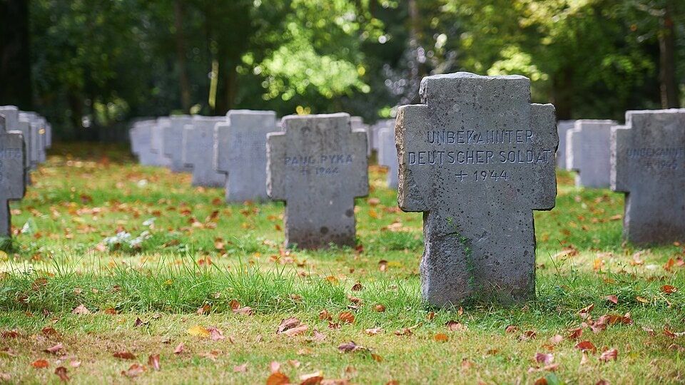 Kriegsgräber auf dem Waldfriedhof auf Waldfriedhof Aachen
